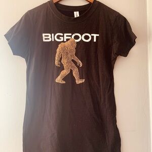 LA Pop Art Black and Gold Bigfoot T-Shirt
